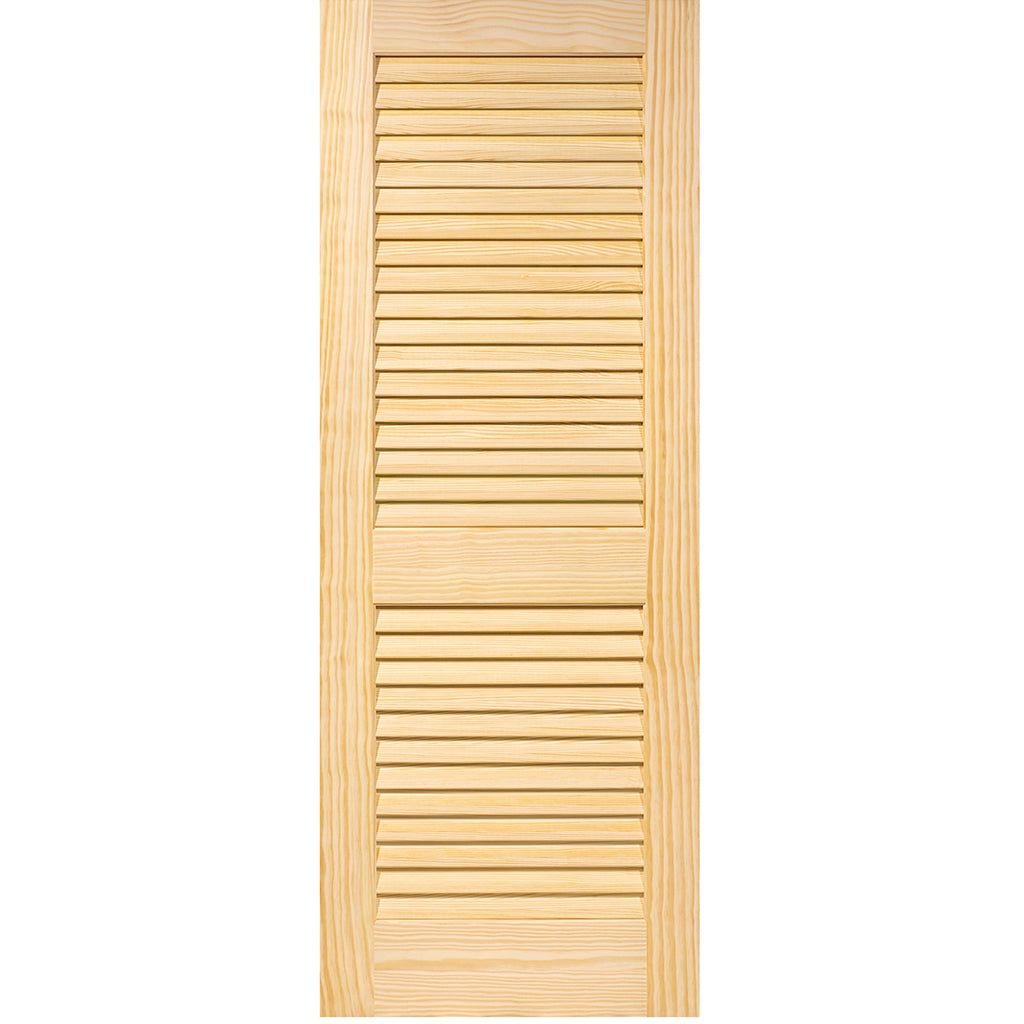 Plantation Louver Louver Solid Pine Unfinished Interior Door Slab