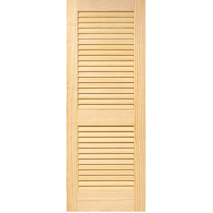 Plantation Louver Louver Solid Pine Unfinished Interior Door Slab