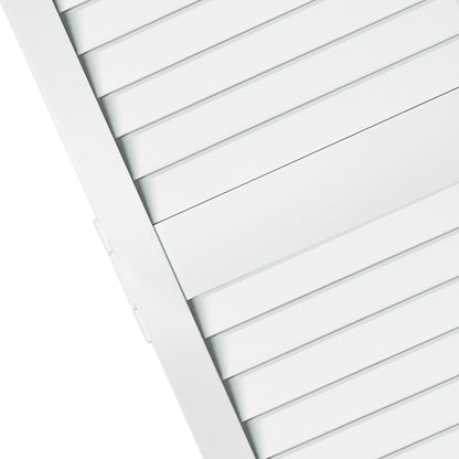Traditional Louver Louver White Solid Core Wood Bi-fold Door
